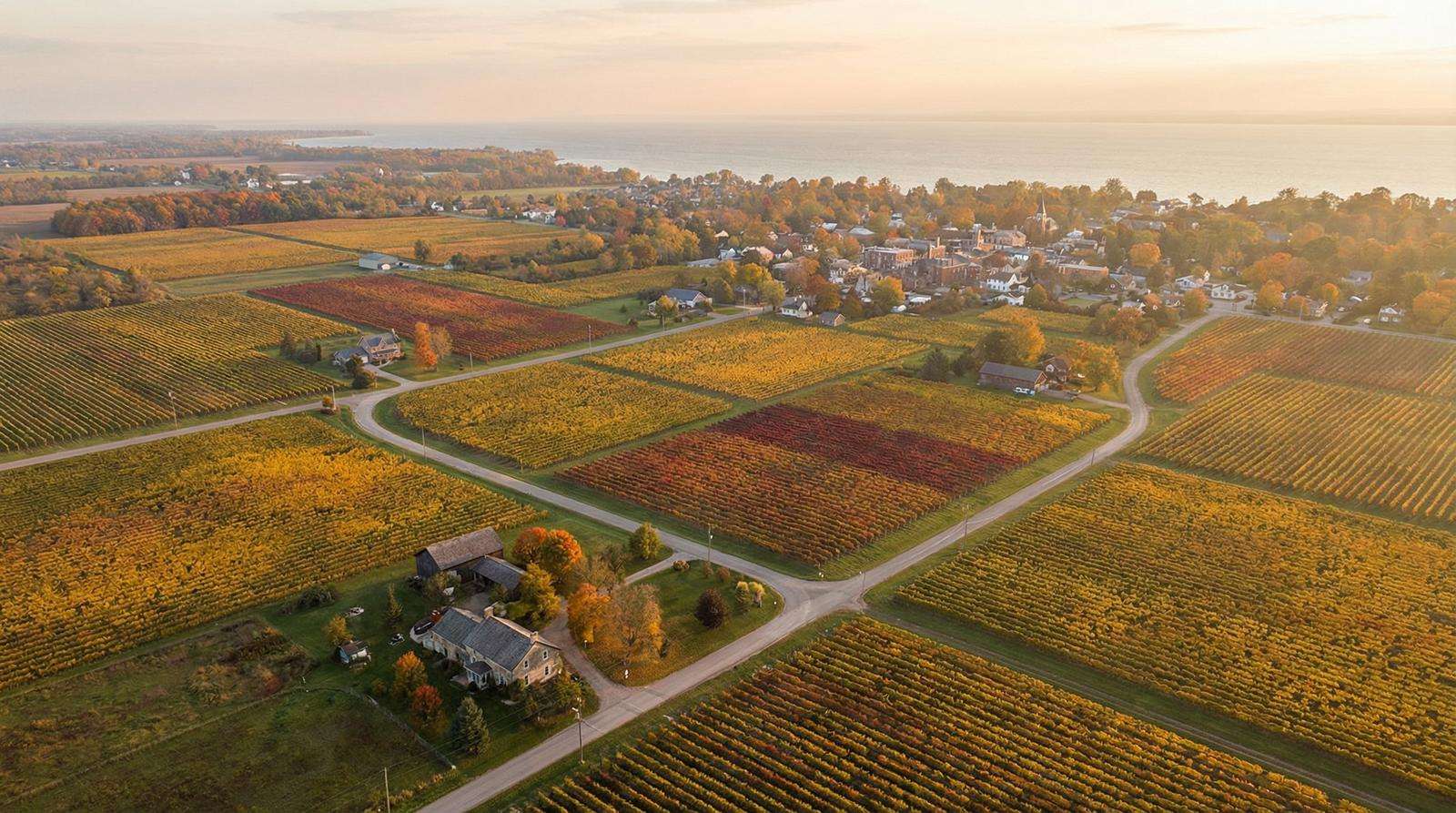 尼亚加拉产区航拍 - 加拿大28 酒庄分布